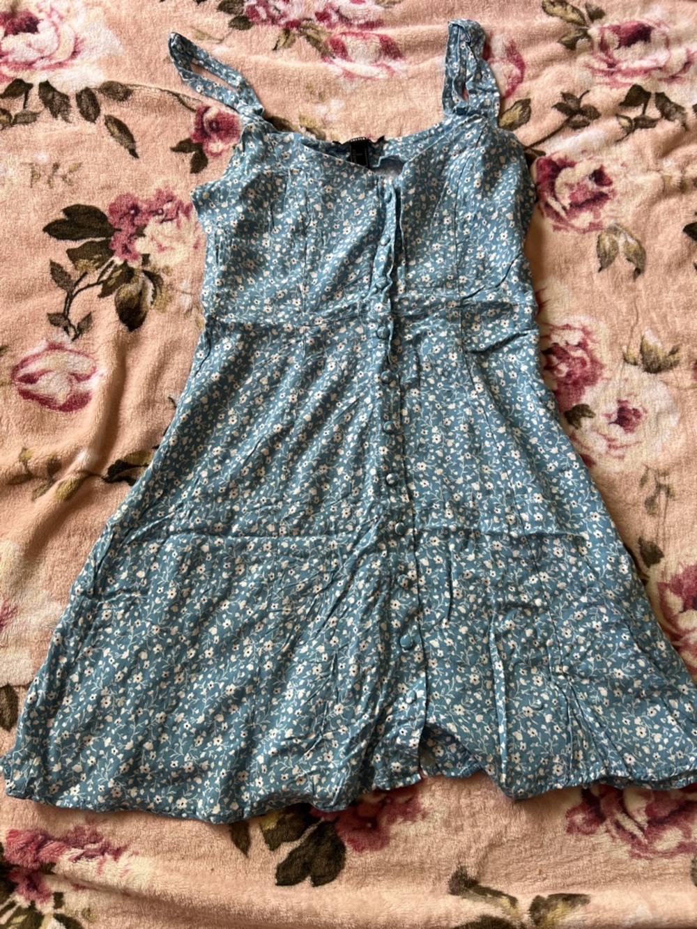 Forever 21 Light Blue Floral Dress